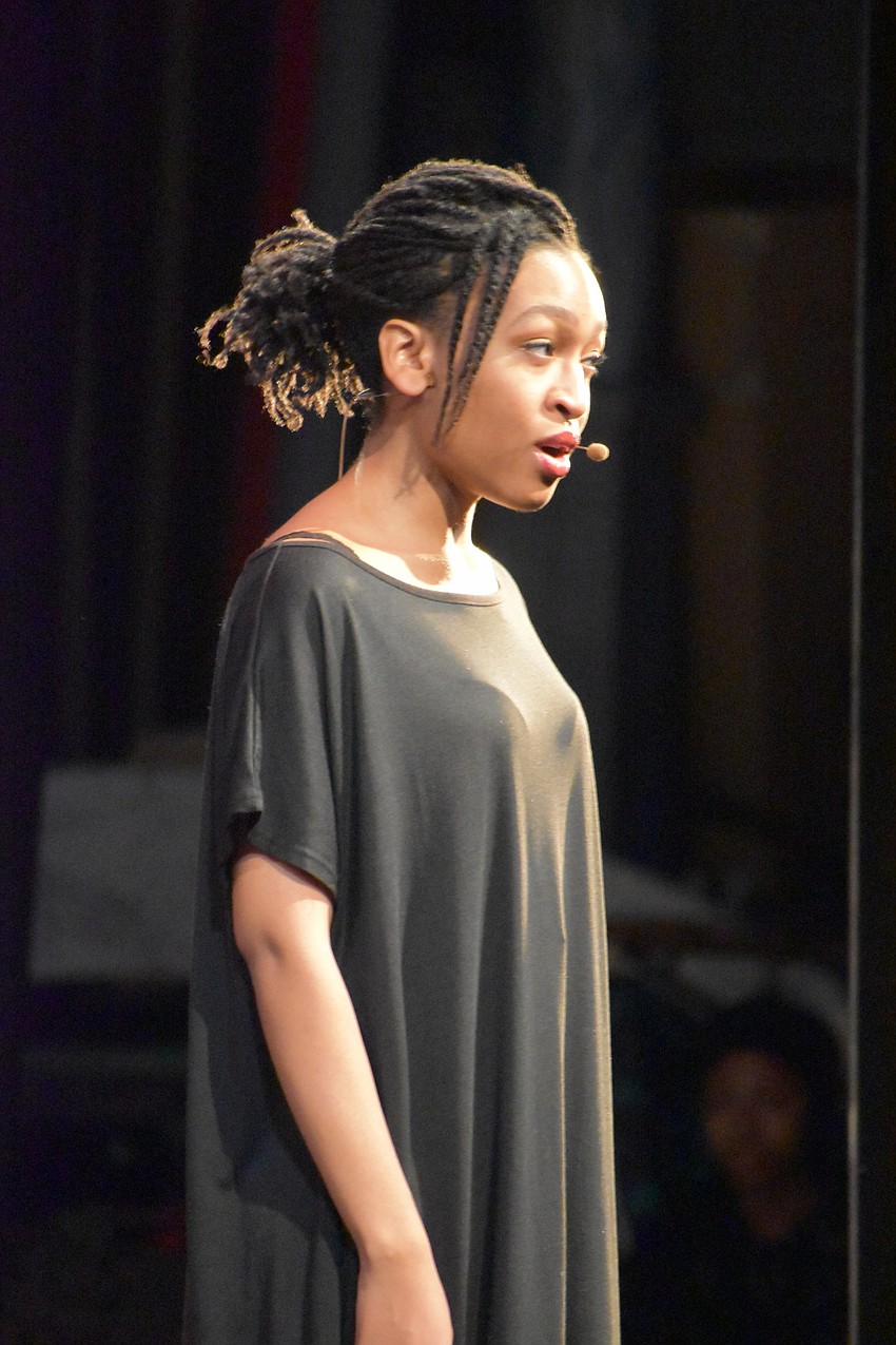 Maicy Powell, a Booker High School student and WBTT Young Artist Program member, performs.