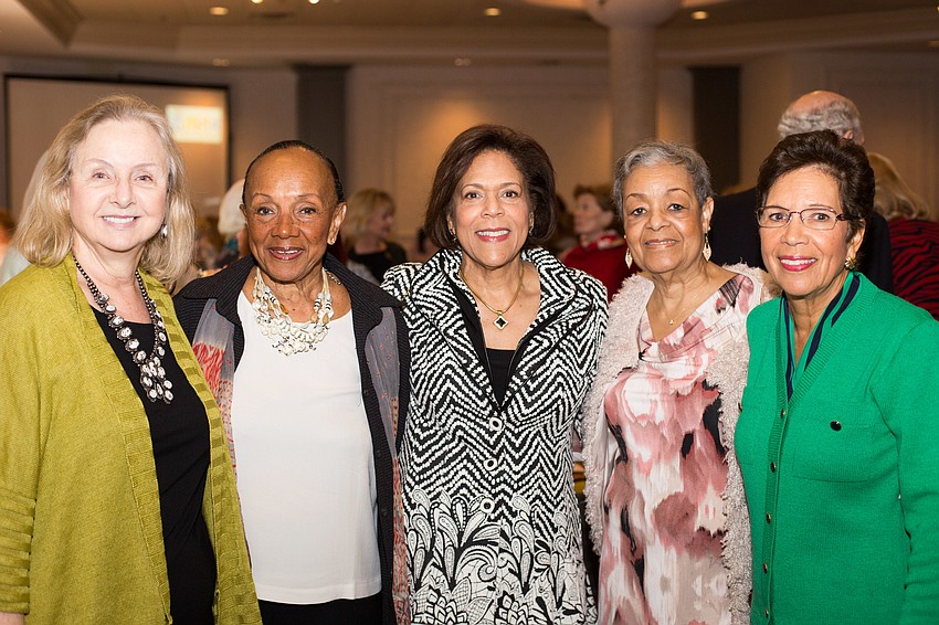Alexandra Jupin, Kate Harris, Shirley Rickett, Arline Flourney and Harriet Cowwan