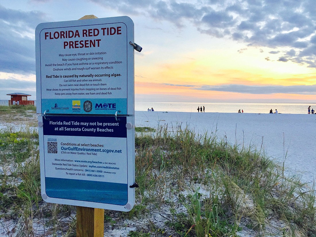 According to a Jan. 18 update from the Florida Department of Environmental Protection, red tide can still be found in background to high concentrations in Sarasota County and low to medium concentrations.