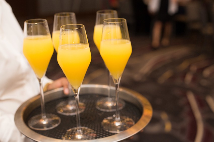 Guests were served mimosas before the luncheon began.