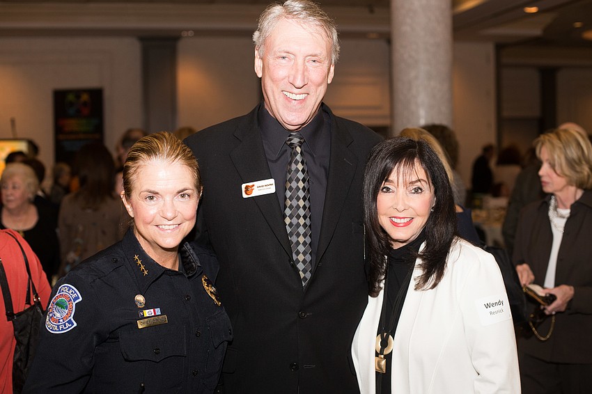 Chief Bernadette DiPino, David Rovine and Wendy Resnick