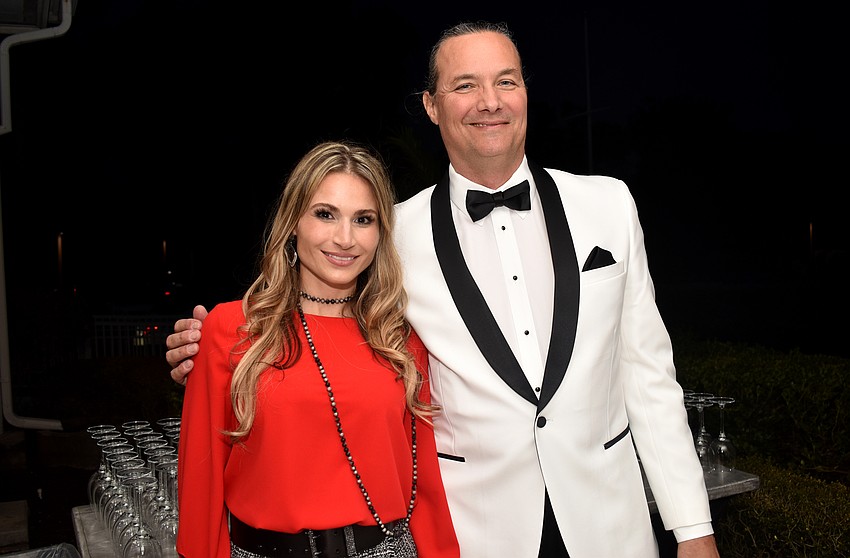 Celebrity bartenders Tracy Fanara and Vincent Lovko, scientists at Mote Marine Laboratory