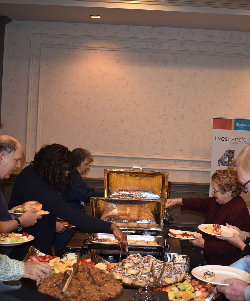 The volunteers, donors and community partners were invited to dine on the breakfast buffet.