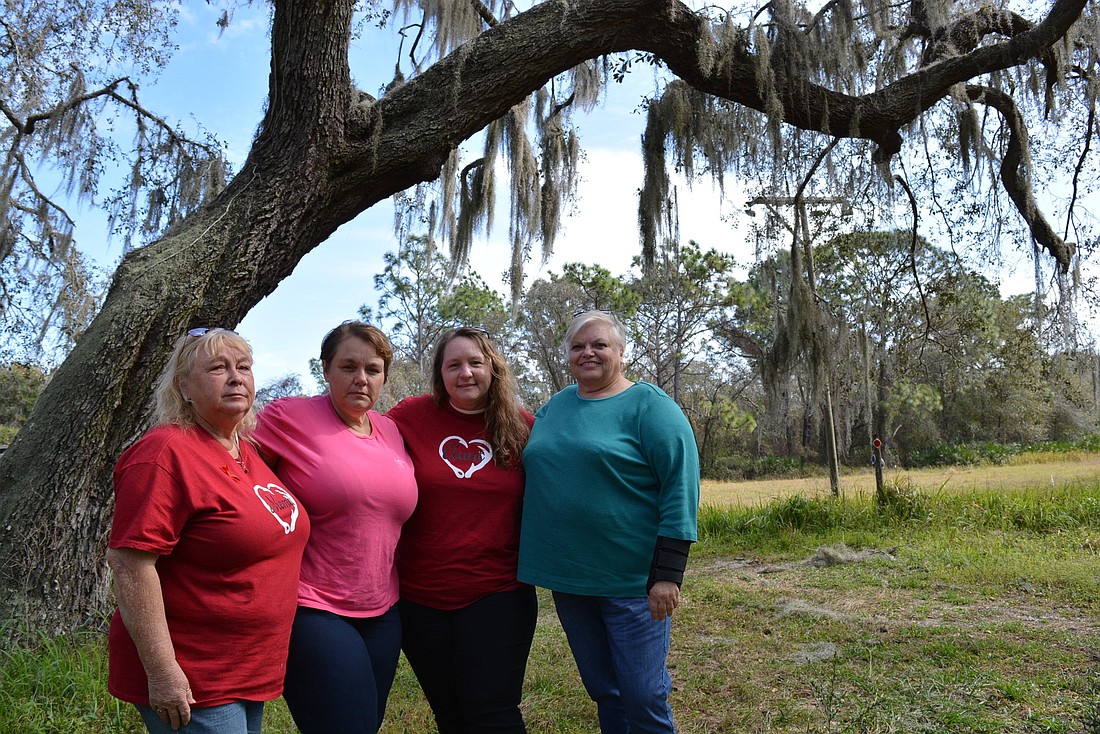 Dustin Horne&#39;s grandmother Christine Whaley, mother Tena McCallister and aunt Stacy Young are grateful Dolly Johnson and her husband, Gary, are creating a garden on their property. They said going there will be therapeutic.