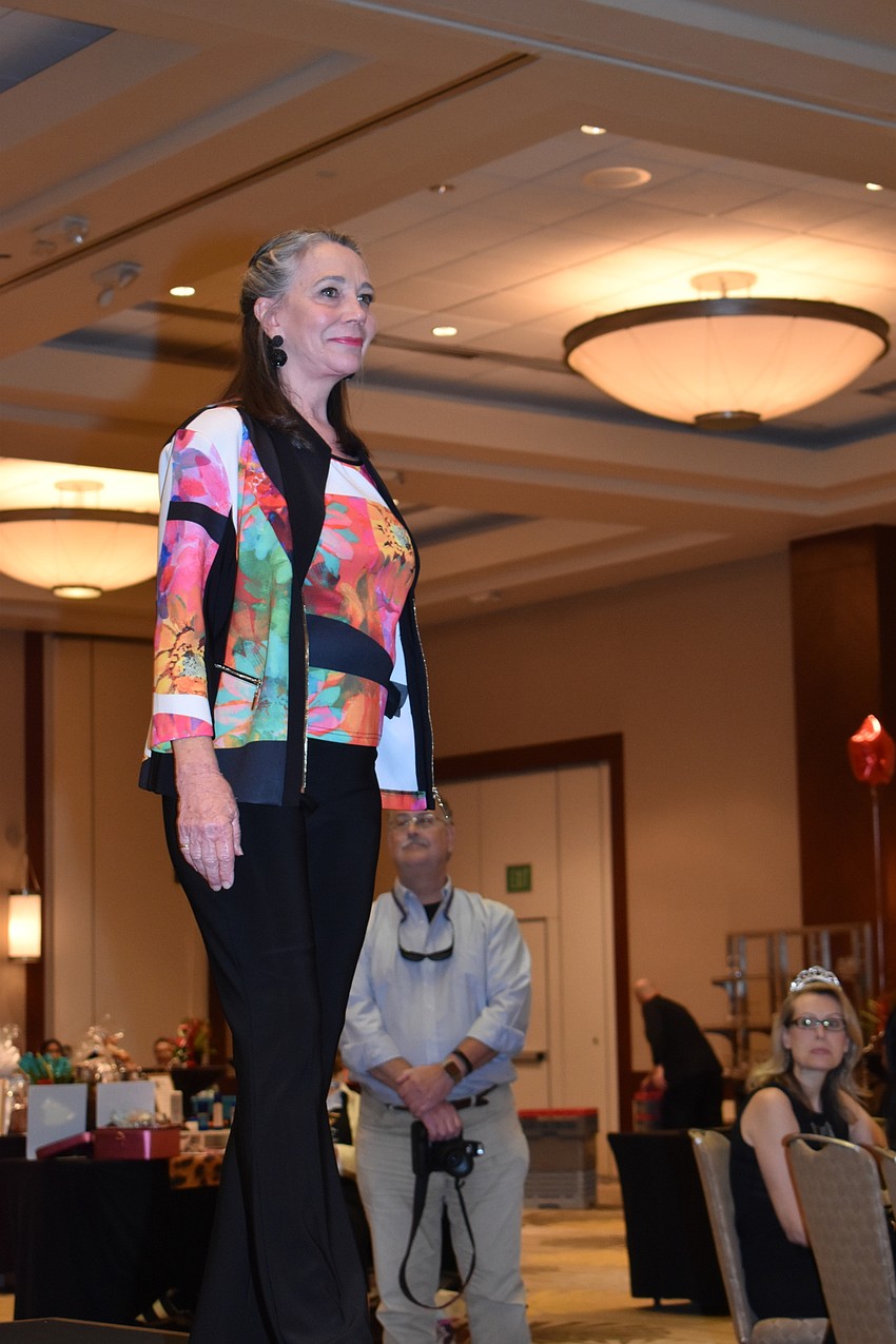 Gwen Lawry poses on the runway.