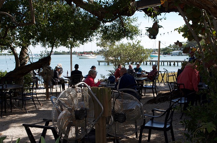 Diners enjoying the Mar Vista outdoor seating.