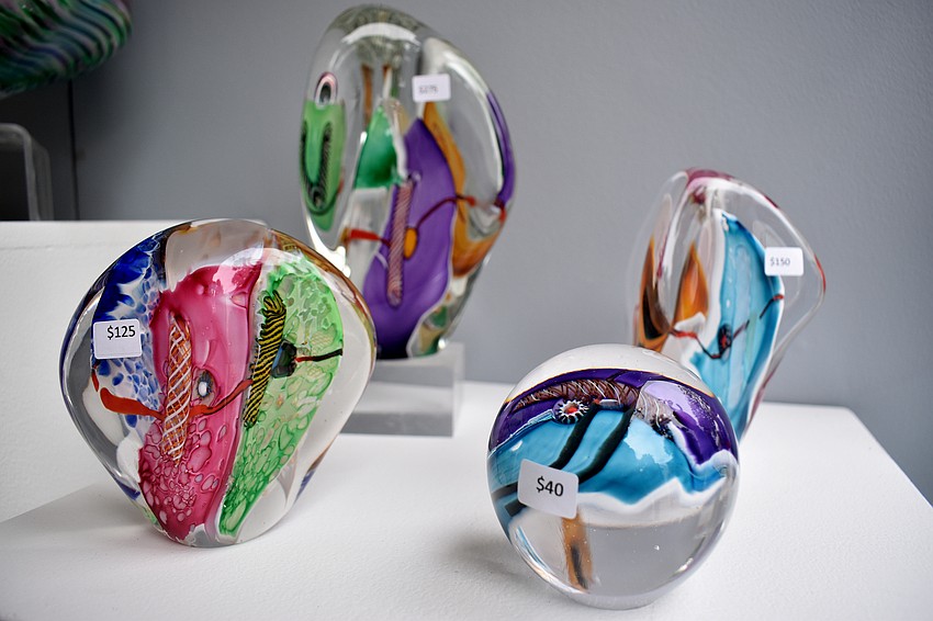 James Wilbat displayed his glass work during the festival.