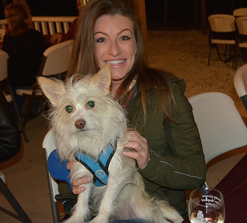 Sarasota's Shayla Twit supported the fundraiser and brought her rescue dog, Pepe, along.