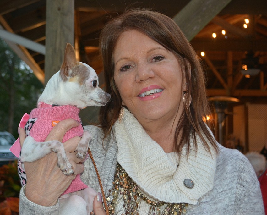 Nadine Stein shows off her rescue dog, Havana.