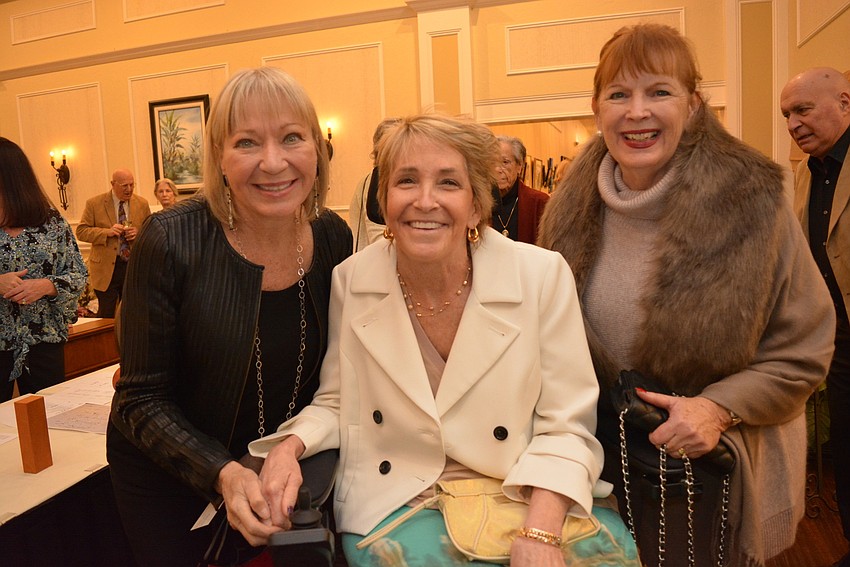 Lakeland's Shelley Thayer, who moved from East County about six months ago, came to catch up with her friends, Sarasota's Linda Slavin and Palm Aire's Mary Beth Bos.
