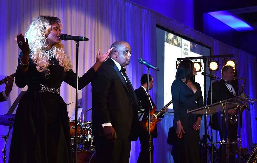 Soul Sensations perform as guests arrive at their seats.