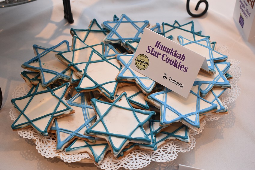 Specialized Hanukkah star cookies were for sale.