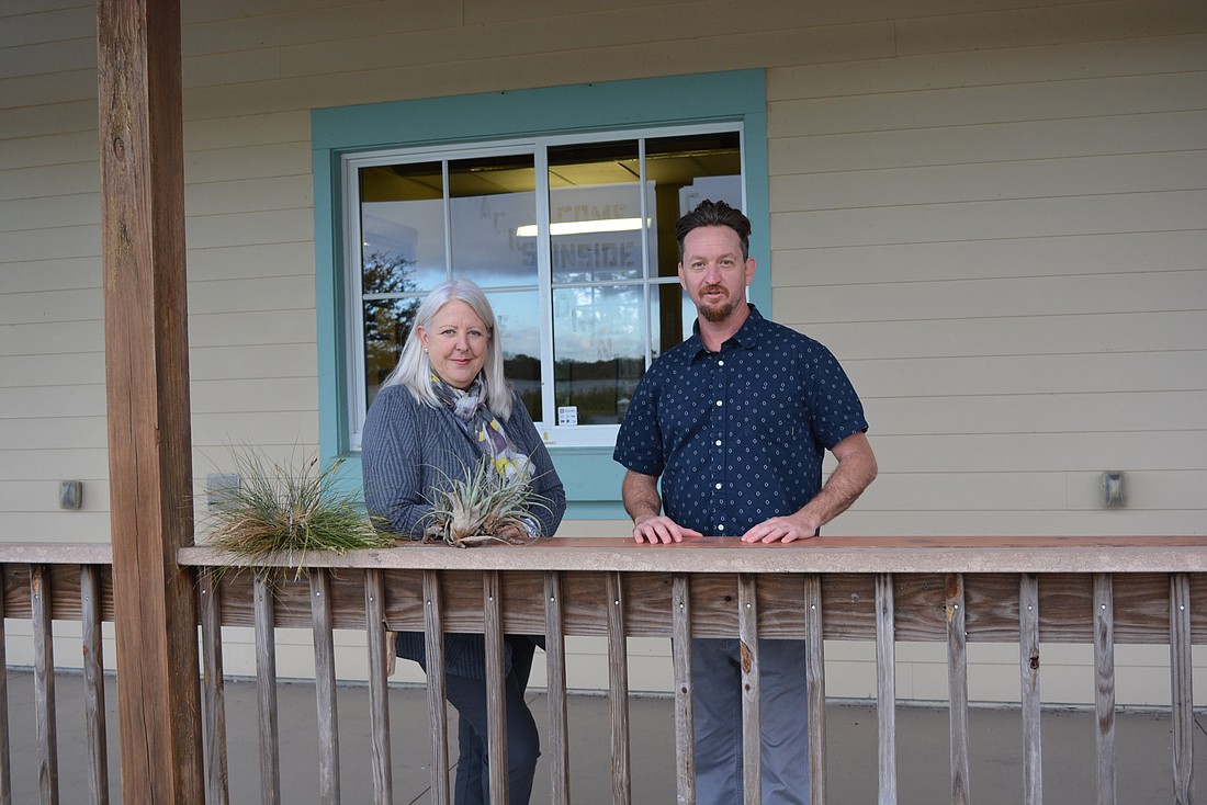 Florida Boat Tours owner Denise Kleiner and employee Brandon Palazzo are eager to share their love of nature with the community at the new Jiggs Landing Outpost.