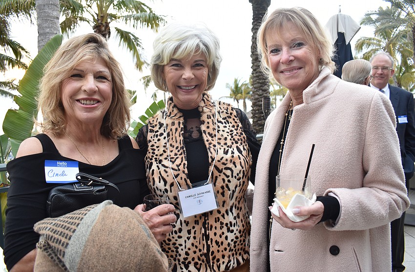 Cindi Fondahn, Association Vice President Camille Schwabe and Nancy Mina
