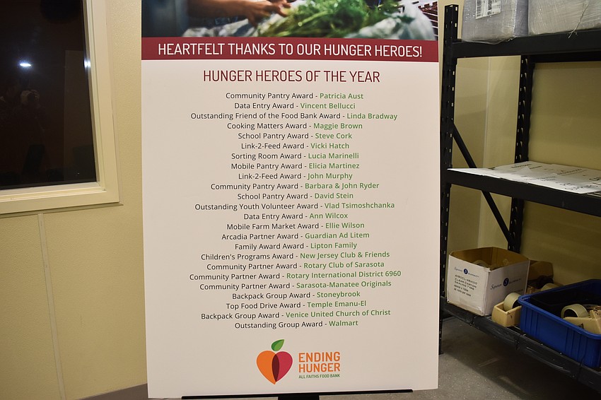 The complete list of winners of the awards for volunteers given out at by All Faith's Food Bank.