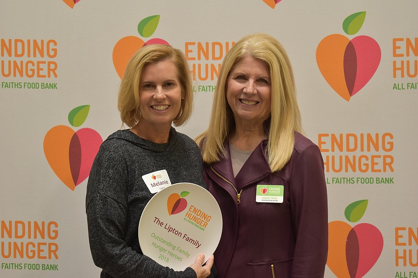 Volunteer award winner Melanie Lipton and  CEO Sandra Frank