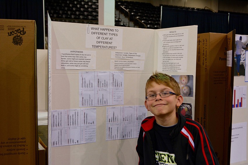 Fifth grade Hendrix Nunnery, who attends Fruitville Elementary and has an interest in pottery, completed his project on 