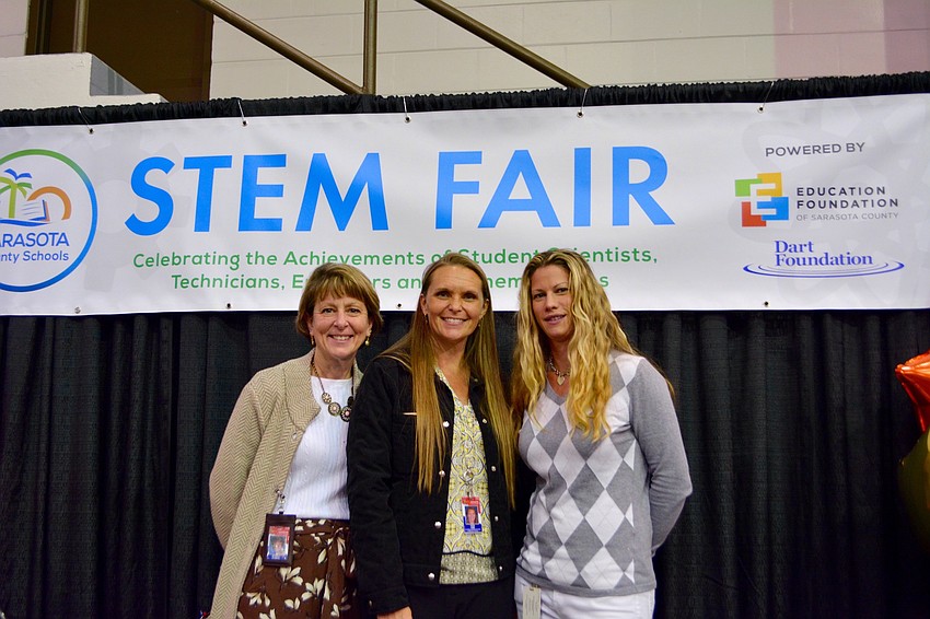 Sarah Burkett (right), Cheri Dame (middle) and Bev Stancel are the Sarasota County Schools science program specialists for elementary, middle and high schools.