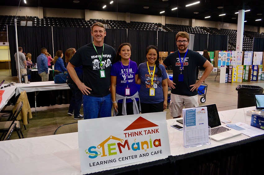 Curtis Craig, Jenny Shaw, Alisa Craig and Alex Martin represented STEMania at the STEM Fair Expo.