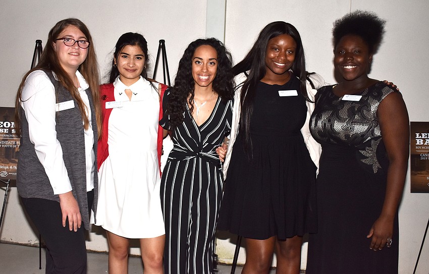 Youth of the Year candidates Isabella Whitby, Leonela Tase Sueir, Katherine Hernandez, Raven Gibson and Lei’Asha Battle