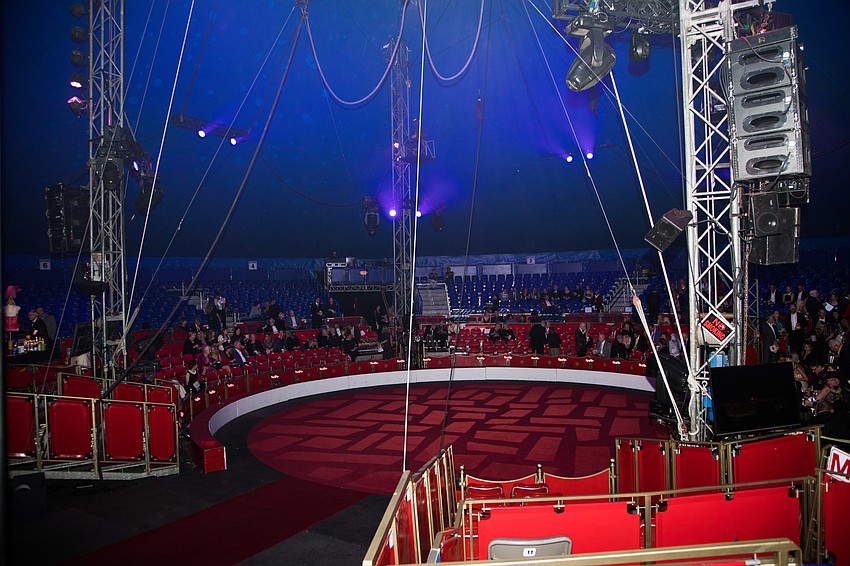 This year, guests sat in the bleachers for the performance.