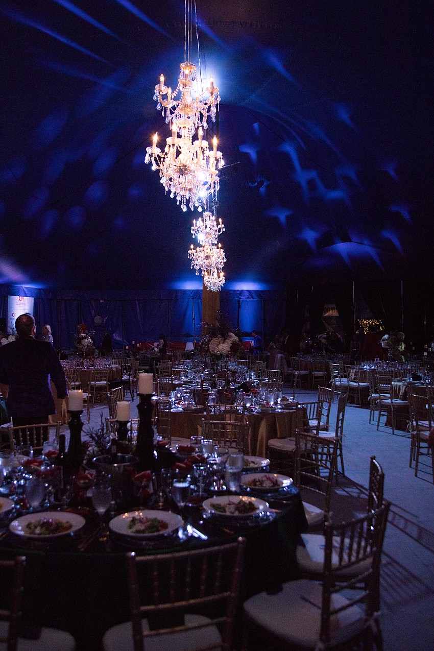 Dinner was held in the foyer tent.