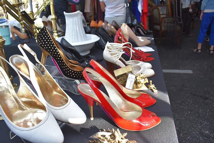 Shoes from Designing Women are for sale at the boutique.