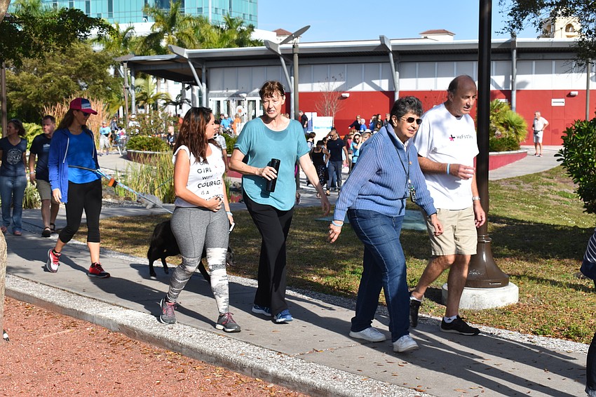 The women's walk went around Payne Park.