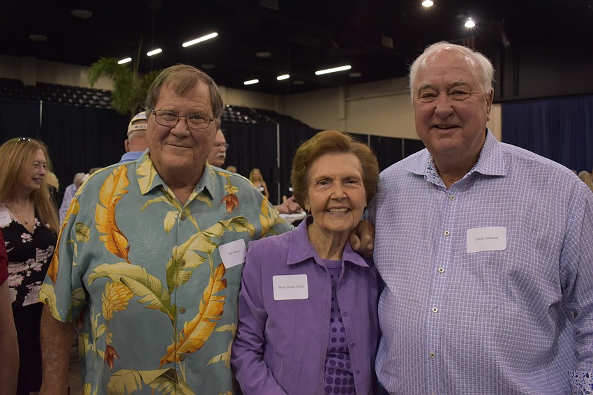 Bill Burns, Mary Burns Scheb and Eddie Morton