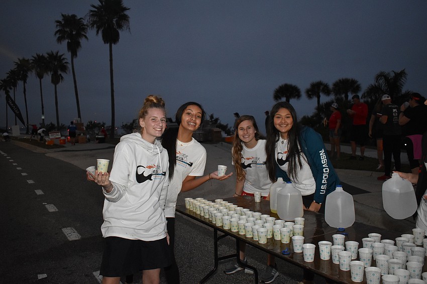 Sarasota Military Academy's girls lacrosse team's Bella Stowers, Victoria Morton, Frida Mandujano and Shelby Young