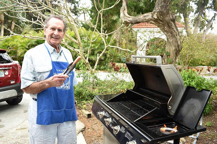 Bill Evanko cooked 75 hot dogs for the lunch.
