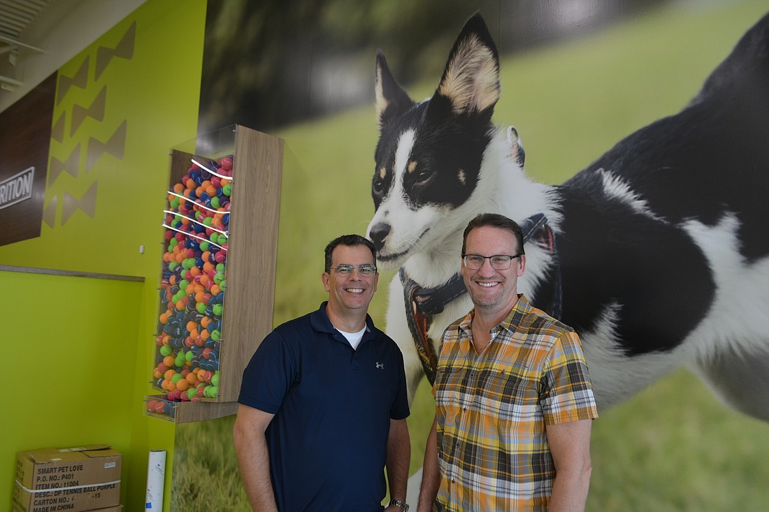 Rob Emery and Chris Beyersdorff are the co-owners of the new DOGPerfect store at The Green in Lakewood Ranch.
