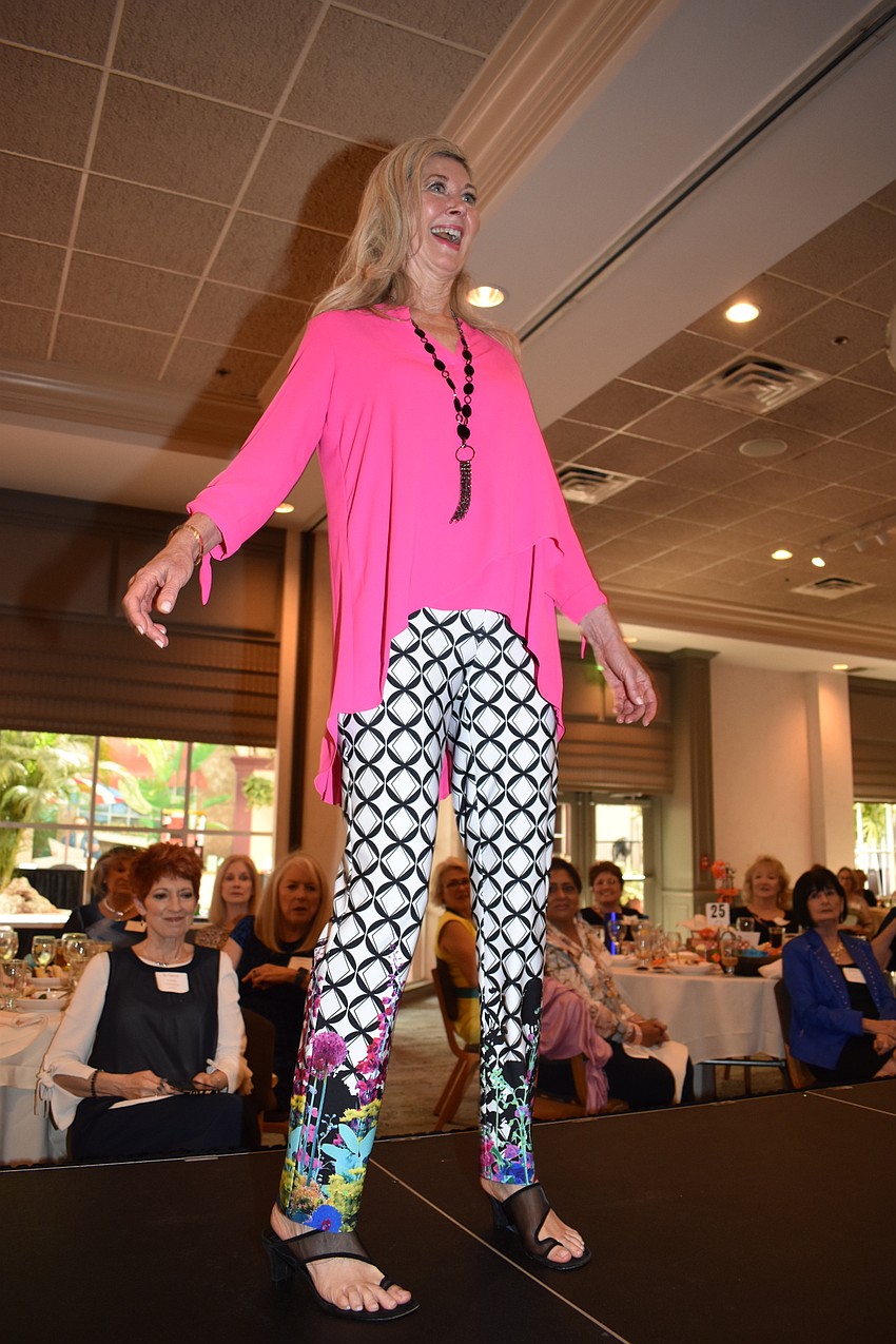 Elizabeth Graff enjoys her stroll down the runway.