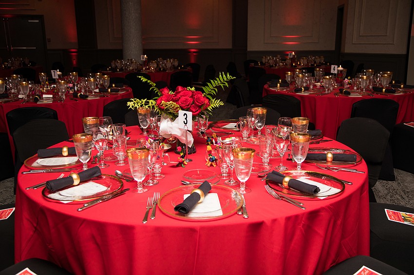 The gala color was red.