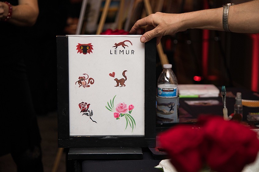 Guests could choose between six designs to have painted.