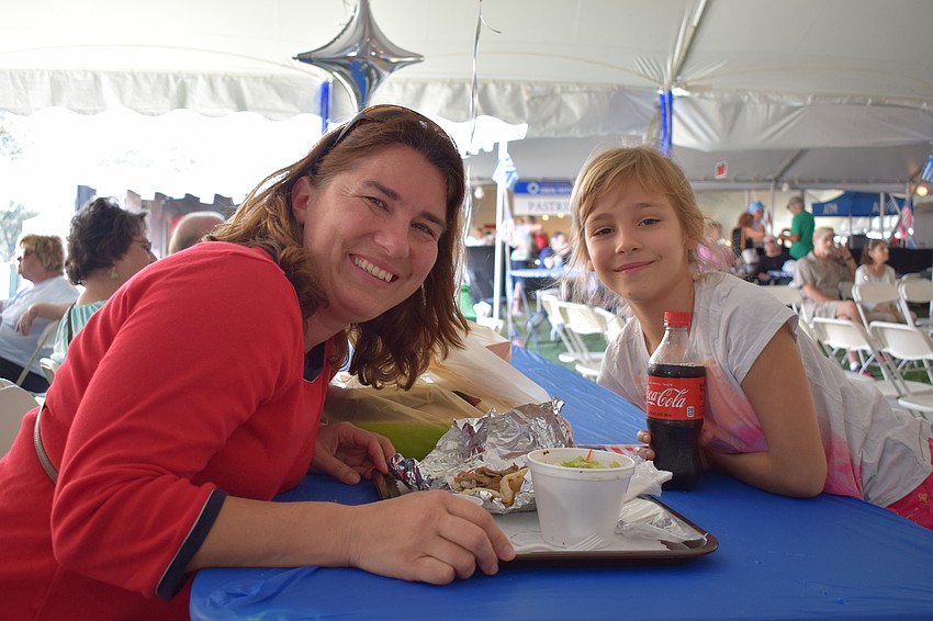 Hope Hemmer, of East County brought her daughter, Amelia Hemmer, to the Greek festival.