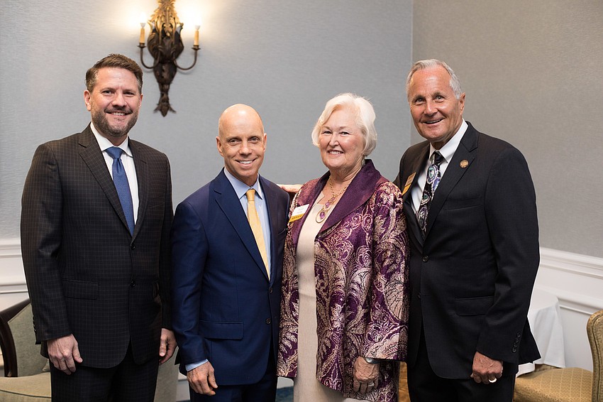 President and CEO Jonathan Fleece, Speaker Scott Hamilton and Chairwoman Cindy Stuhley and Tom Stuhley