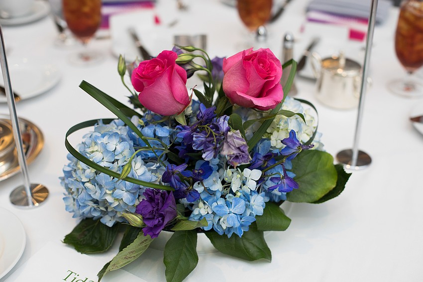 The centerpieces were on sale after the luncheon for a $20 donation.