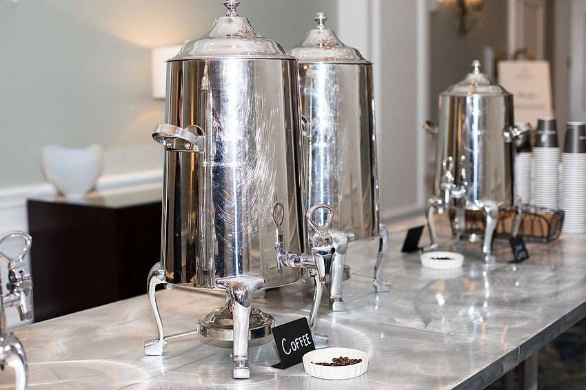 The VIP sponsor reception served coffee, tea, champagne, mimosas and sparkling water.