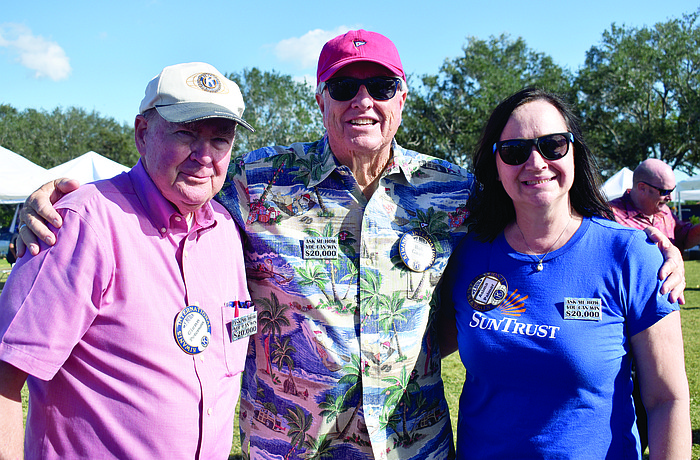 Glenn Peterson and Bob Gault and Asima Palmer planned the 2017 lawn party.