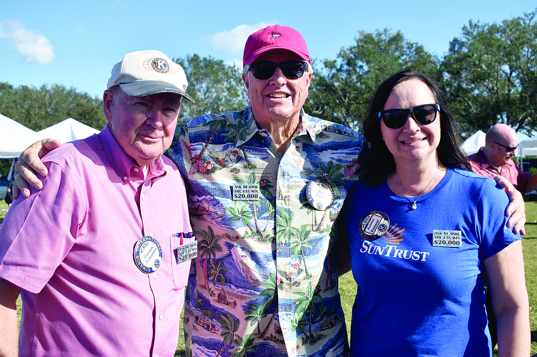 Glenn Peterson and Bob Gault and Asima Palmer planned the 2017 lawn party.