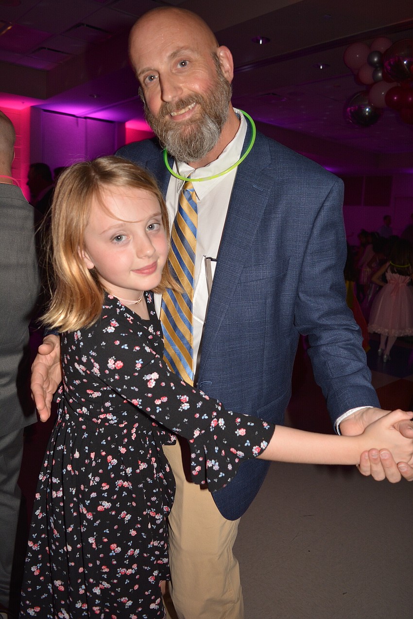 Nine-year-old Caroline Prisbie dances to  