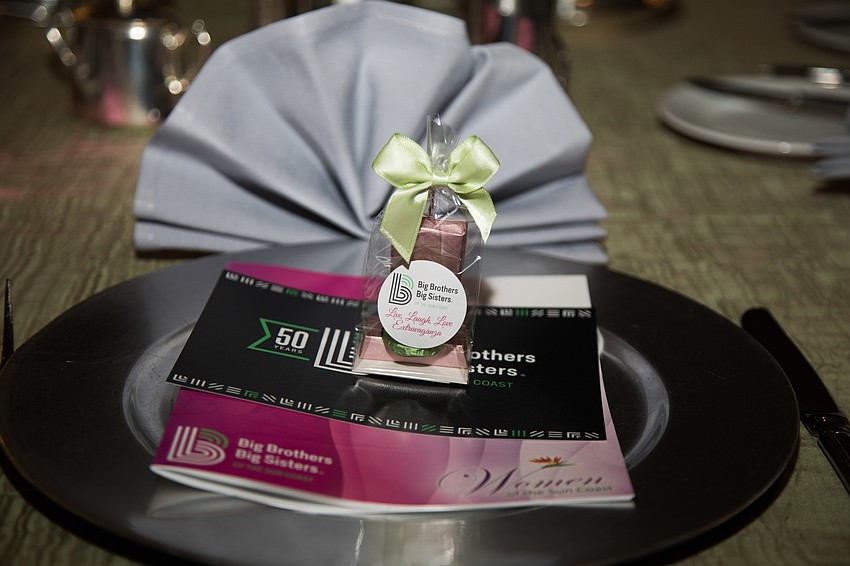 Each guest received a package of chocolates.