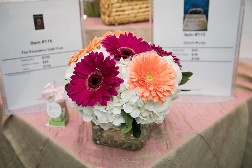 Flowers decorated the tables around The Ritz-Carlton, Sarasota.
