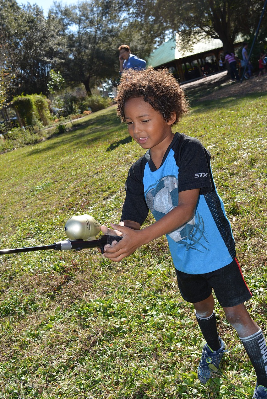 Elias Bako, of Lakewood Ranch, came out with his grandma, Debbie Greenwald.