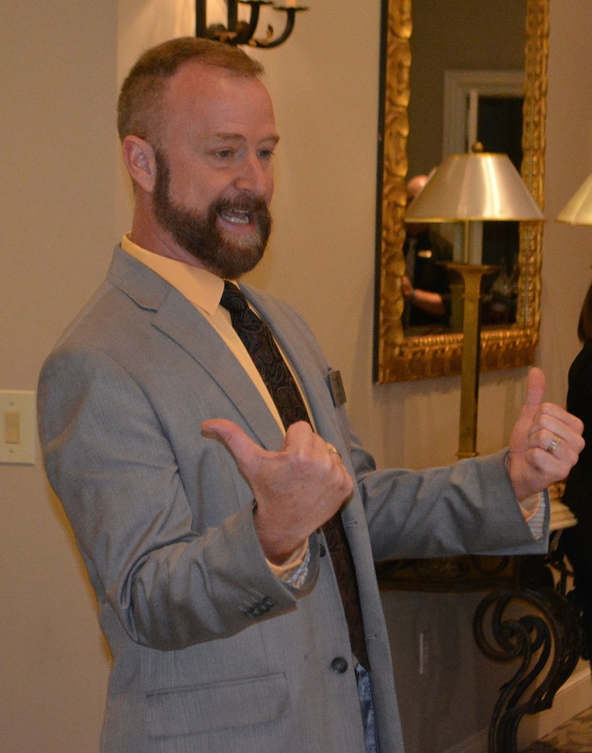 Players Artistic Director Jeffery Kin was ready to get the event started as the guests began to come through the doors at Lakewood Ranch Country Club.