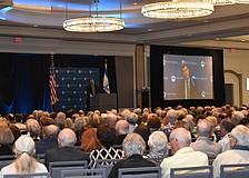 The community lecturer Dr. Daniel Gordis spoke to a packed room.