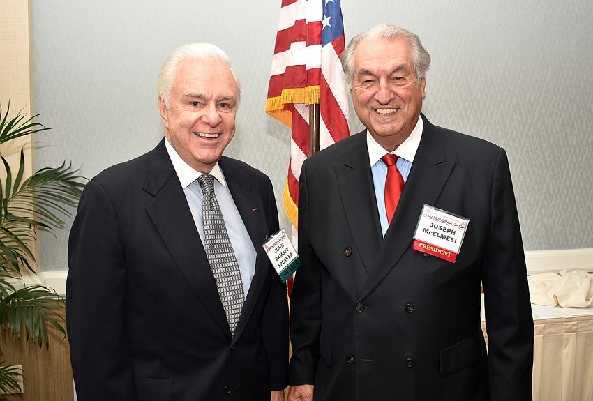 Guest speaker John Ramsey and Republican Club of Longboat Key President Joe McElmeel