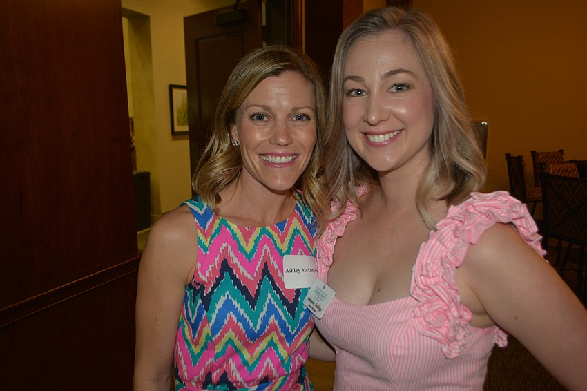 Lakewood Ranch's Ashley McIntyre shares a laugh with Amanda Tullidge, a Lakewood Ranch Community Fund board member.