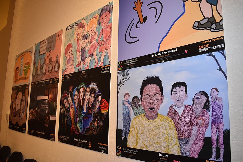 All of the Embracing Our Differences submissions were displayed on the walls.